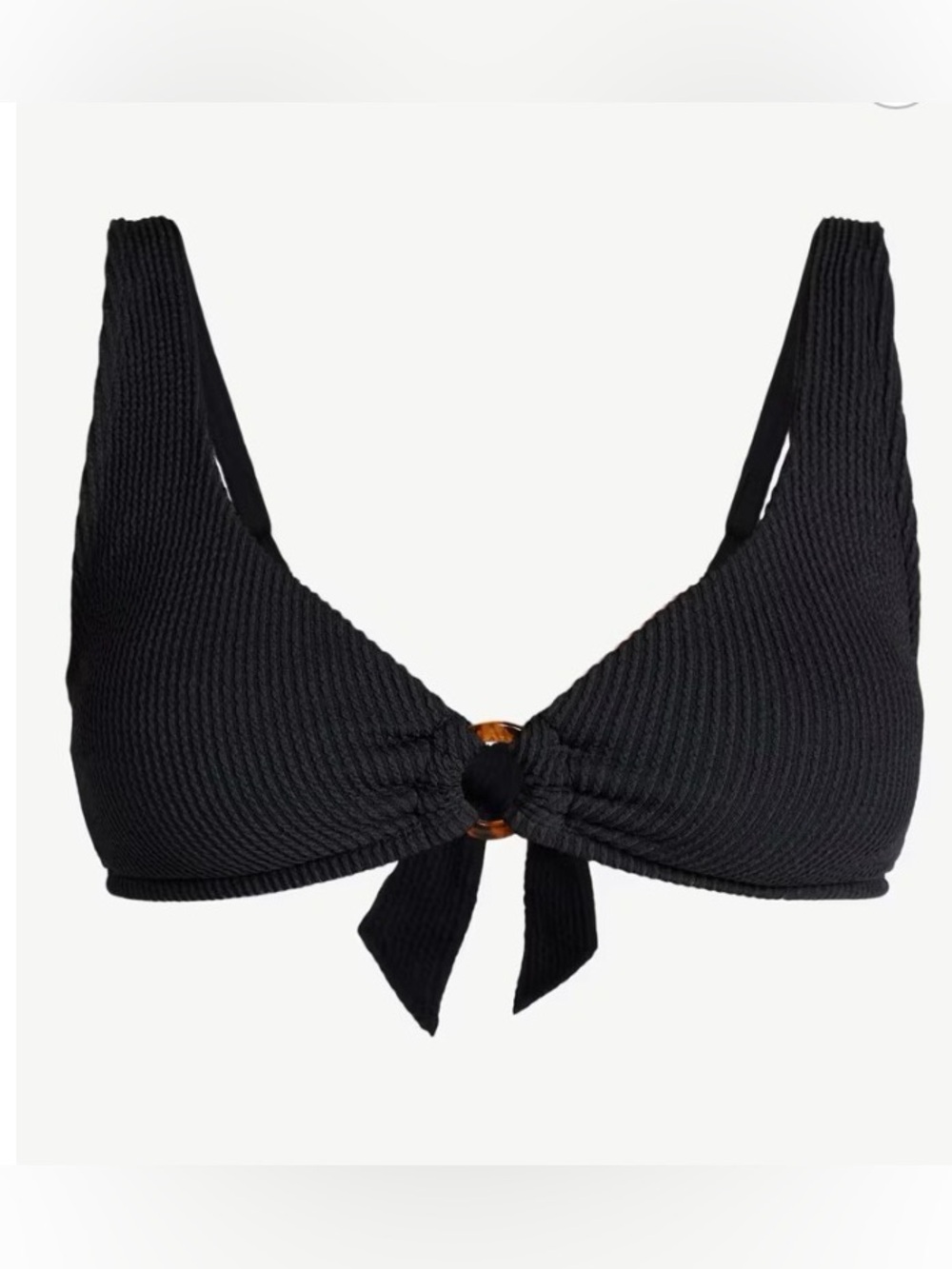 Time & Tru Bikini Top Women's Tie Back Ring Front Swim Suit NWT Size 1X